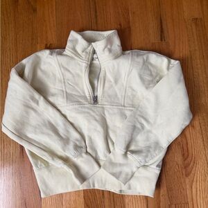 Abercrombie Kids pale yellow Half-Zip Sweatshirt